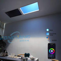 Panneau de plafond LED intelligent de style moderne bleu ciel LED lucarne artificielle circadienne encastrée à 90 degrés panneau lumineux