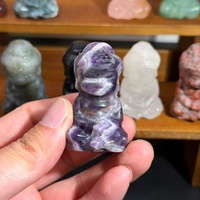 Mini Statues de Bouddha en Pierres Précieuses Mixtes, Figurines de Bouddha en Cristal Assorties pour la Méditation et la Décoration de Jardin Zen
