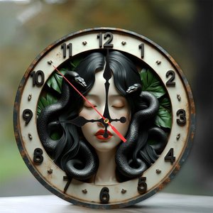 Round Wooden Wall <b>Clock</b> 25x25Cm Silent Non Ticking Easy Read Home Living Room Decor - Product Image 1