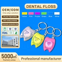 Fil Dentaire Orthodontique Écologique en Plastique à la Menthe et au Maïs en Gros, Distributeur Porte-clés pour Bagues, Soins Buccaux en Boîte