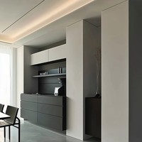 Meuble TV et buffet design en bois massif recyclé, style minimaliste moderne de luxe, pour salon, éco-responsable