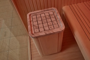 MEXDA الملح حجر خشبي داخلي الأحمر الارز أسبن ساونا غرفة التقليدية الجافة البخار ساونا مع ساونا سخان ل 2 شخص WS-1412S - Product Image 4