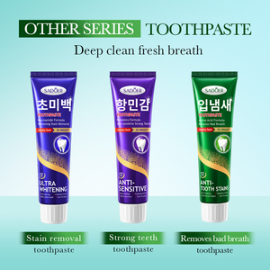 <span class=keywords><strong>Dentifrice</strong></span> OEM SADOER aux acides aminés 100g – <span class=keywords><strong>Anti</strong></span>-<span class=keywords><strong>taches</strong></span>, haleine fraîche, soin buccal, nettoyage en profondeur, pâte blanchissante pour les dents - Product Image 1