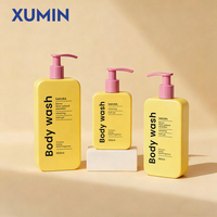Bouteilles de shampoing en plastique PE rondes et carrées de 250 ml, 350 ml, 500 ml, couleur personnalisée, vides, pour gel douche et après-shampoing