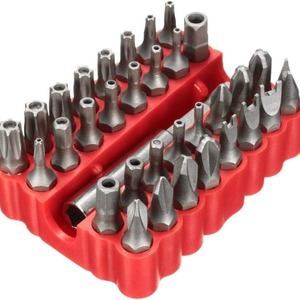 Combination <b>Screwdriver</b> <b>Set</b> 33 Pc Hex Shank Red Box For Nonferrous Metals Drill <b>Bits</b> - Product Image 2