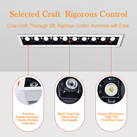 Luz LED Empotrada Moderna de 10W, Cuadrada, de Aleación de Aluminio, con Rejilla, Foco de Techo, Downlight Lineal, Ángulo de Haz de 24°, para Hotel, 6W
