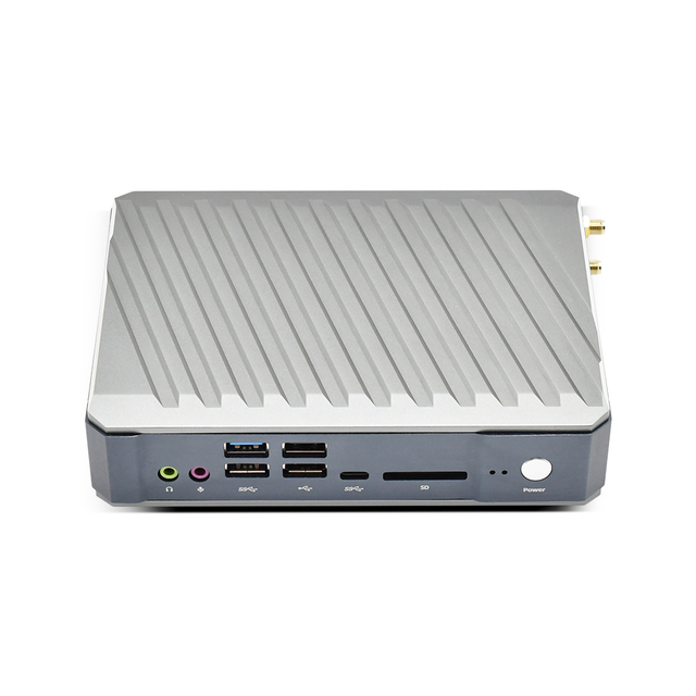 MiniTree Office Mini PC 8th Gen I7 8565U I5 8265U I3 8145U Quad Core Dual RJ45 Giga LAN COM Type C 2*DDR4 HD DP Gaming PC WiFi6