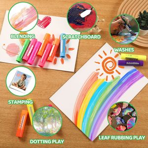 12 Colores, <span class=keywords><strong>Pintura</strong></span> en Barra de Óleo Sólido de Secado Rápido, Crayón Fluorescente, <span class=keywords><strong>Pintura</strong></span> Témpera, para Dibujar, Pintar, Graffiti, Manualidades, Material de Arte para Niños - Product Image 5