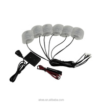 Nuevo AKEE AC003M, 6 Motores de Vibración, DC12V/24V, Diseño Modular, Ajuste Universal, Masajeador de Asientos para Auto, Repuestos, Control de Intensidad