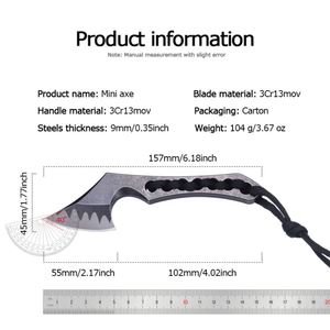 Cuchillo de Hoja Fija Personalizable OEM de Acero D2, 9 mm de Ancho, Punta Caída, Diseño Táctico Multifuncional para Supervivencia en Exteriores y Naturaleza - Product Image 6