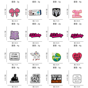 Breloques métalliques DIY avec logo pour vêtements, coques de téléphone, bijoux, décorations de luxe, accessoires pour coques et pinces <span class=keywords><strong>à</strong></span> cheveux - Product Image 3