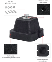 Base de montage de climatiseur de Type mini split Isolateur de vibrations en caoutchouc Tampon anti-vibration antidérapant