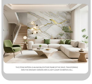Panneau mural de cuisine géométrique 3D imperméable, autocollant décoratif mural auto-adhésif, <span class=keywords><strong>rouleau</strong></span> de vinyle épaissi en <span class=keywords><strong>PVC</strong></span> - Product Image 4