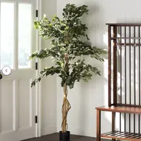 הכי חדש עיצוב טבעי פלסטיק מקורה מלאכותי בונסאי צמח סימולציה עץ עם בעציץ צמח