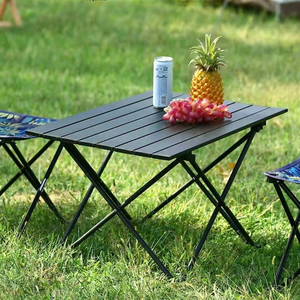 Mesas de Camping plegables de Metal portátiles, sillas cómodas, fácil instalación, rollo de huevo, muebles de puesto al aire libre, equipo de viaje para - Product Image 1
