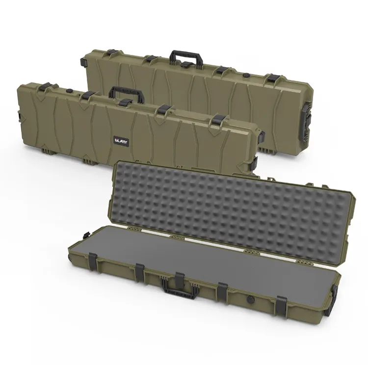 GLARY olive green waterproof plastic gun storage case box universal hard tactical gun case shockproof durable gun bow box case