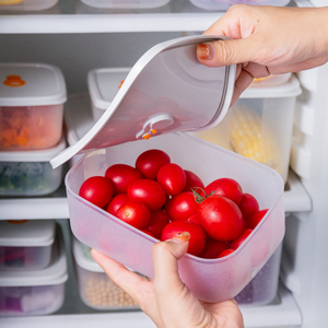 Cuisine sans BPA empilable au micro-ondes 6 pièces bac à légumes ensemble boîte hermétique en plastique pour la préparation des repas conteneur de stockage des aliments réfrigérateur organisateur - Product Image 3