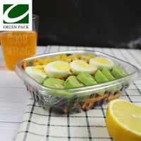 Boîtes à fruits en plastique Transparent de haute qualité, conteneur de légumes pour salade d'animaux de compagnie, emballage Durable