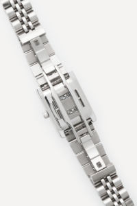 นาฬิกาข้อมือโลหะทรงสี่เหลี่ยม GBHW สีเงิน นาฬิกาควอทซ์หรูหรา นาฬิกาอะนาล็อกที่สง่างามสำหรับผู้หญิง พร้อมสายสแตนเลส - Product Image 2