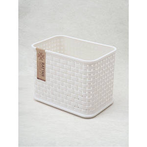 Cesta de almacenamiento de ratán multiusos de 4 \ "con tapa Organización flexible para el hogar para regalos de juguetes de cocina - Product Image 1