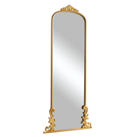 Specchio da Parete a Figura Intera in Plastica di Lusso Moderno, Stile Classico ad Arco Decorativo Antico per Arredamento Casa e Hotel