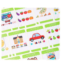 Juguete sensorial Montessori tarjetas flash de llave lógica de madera para entrenamiento de pensamiento lógico hechas de material de papel duradero