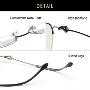 Gafas de vista Grey Jack para mujer, ovaladas, con montura completa, anti luz azul, modelo 5129, para adultos, para todo tipo de rostro - Product Image 3