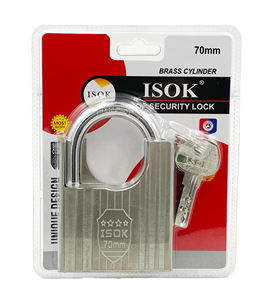 आइसोक स्टार शील्ड ट्रफ-आकार का लॉक बॉडी, अर्ध-संलग्न बीम लॉक कंप्यूटर कुंजी पैडलॉक - Product Image 1