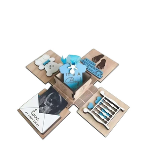 Caja de madera DAMAI para revelar el género del bebé, caja sorpresa explosiva para revelar si es niño o niña, decoraciones para la fiesta de revelación del género del bebé para baby shower - Product Image 3