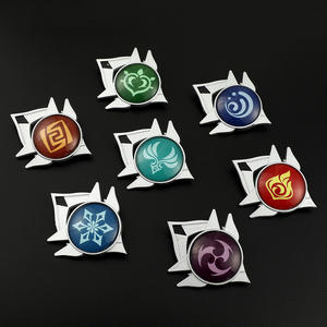 Vendita calda all'ingrosso di fabbrica 7 disegni <span class=keywords><strong>Genshin</strong></span> <span class=keywords><strong>Impact</strong></span> pins spille smaltate luminose Creative regalo Anime per bambini - Product Image 3