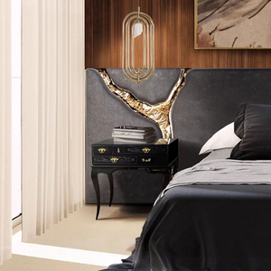 Lit double en cuir et tissu de luxe moderne de style italien <span class=keywords><strong>Baco</strong></span> avec cadre en bois massif - Product Image 4