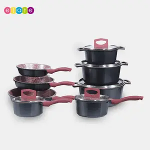 Good Quality Die Cast Aluminum Home Cooking Fry Pan And Pot Cookware Set