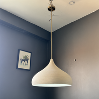 İskandinav Tarzı Halat Sarılı Metal Abajurlu Asma Lamba Modern Minimalist Tavan Armatürü Yemek Odası Mutfak Tekli Sarkıt Lamba