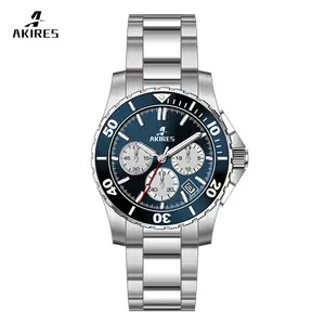 Panda Eyes – montres à Quartz en acier inoxydable, verre de cristal saphir de haute qualité, chronographe automatique pour hommes, montre pilote