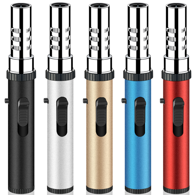 New Outdoor Torch Lighter 1300 Degree Single Jet Flame Welding Soldering Pen Gun Refillable Gas Lighter