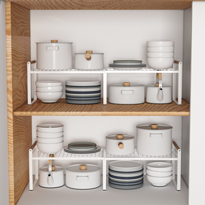 Estante de cocina extensible, organizador de metal apilable, estante de almacenamiento de alambre de almacén - Product Image 3