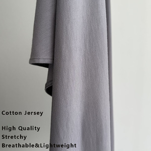 Hijab Khimar in Jersey di Cotone Fatto a Mano, Modesto, Monostrato, Elastico, per Donne Musulmane, Eid Ramadan, Islamico, con Laccio Posteriore, Lungo per la <span class=keywords><strong>Preghiera</strong></span> - Product Image 3