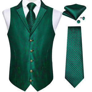 Conjunto <span class=keywords><strong>de</strong></span> <span class=keywords><strong>Chaleco</strong></span> y Corbata Victoriano, Verde a Cuadros, Poliéster, <span class=keywords><strong>Chaleco</strong></span> Gótico sin Mangas, Chaqueta para Hombre, Boda, Fiesta, Esmoquin, Cierre <span class=keywords><strong>de</strong></span> un Solo Botón - Product Image 1