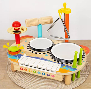 Clavier électronique multifonctionnel, support de batterie, puzzle pour enfants, jouets musicaux amusants, instruments de percussion. - Product Image 1