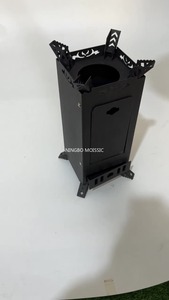 Estufa de etanol para acampar al aire libre, chimenea metálica independiente, equipo de picnic plegable y portátil para viajes en auto. - Product Image 5