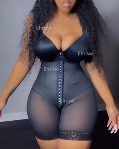 Fajas curvas moldeadoras de cuerpo de acero interno para mujer, Fajas colombianas con control de barriga para mujer, mono con busto <span class=keywords><strong>abierto</strong></span> y cremallera - Product Image 4