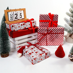 Papel de regalo de Navidad de fábrica 43*300 cm Embalaje de papel de regalo metálico - Product Image 5