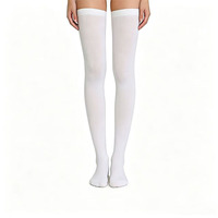 Chaussettes de compression unisexes en polyester tricoté, au-dessus du genou, à bout ouvert, antidérapantes, avec design dégradé, extensibles pour la course à pied
