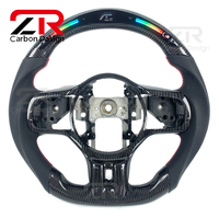 Volant sport personnalisé en fibre de carbone avec LED pour Mitsubishi Lancer Evolution 2010 2011 2013 2015 2016 2017