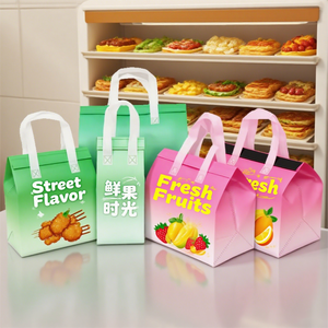 Bolsa Térmica Desechable de una Sola Taza, Bolsa de Transporte de Papel de Aluminio No Tejido para Bebidas Calientes o Frías, Café o Entrega de Alimentos, Aislamiento Térmico - Product Image 3