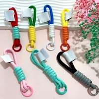 Cordon tressé en nylon fait main pour femme, avec boucle d'escalade, pour téléphone, pendentif de sac à main, breloque de sac à dos d'extérieur et porte-clés