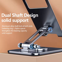 Support de téléphone portable et tablette pliable et réglable en aluminium pour bureau
