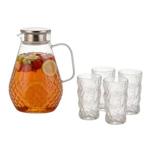 Glass Water Pitcher Borosilicate Large Capacity With Lid For Cold Water Juice Party Use Microwave Safe - Product Image 5