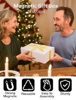 Boîte cadeau pliable de luxe OEM ODM, emballage rigide avec fermeture magnétique, boîte en papier pour parfum, bijoux, vêtements, avec logo personnalisé