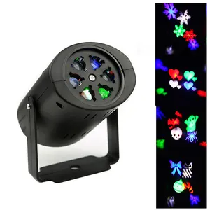 Nachtclub lichten led laser 4 kaart lamp sneeuwvlok schedel dj disco dancing laser licht voor Halloween Kerst